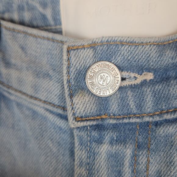 MOTHER Jeans 25 Blue The Rascal Ankle Undone Hem Distressed Vacation Temptation - Picture 7 of 15